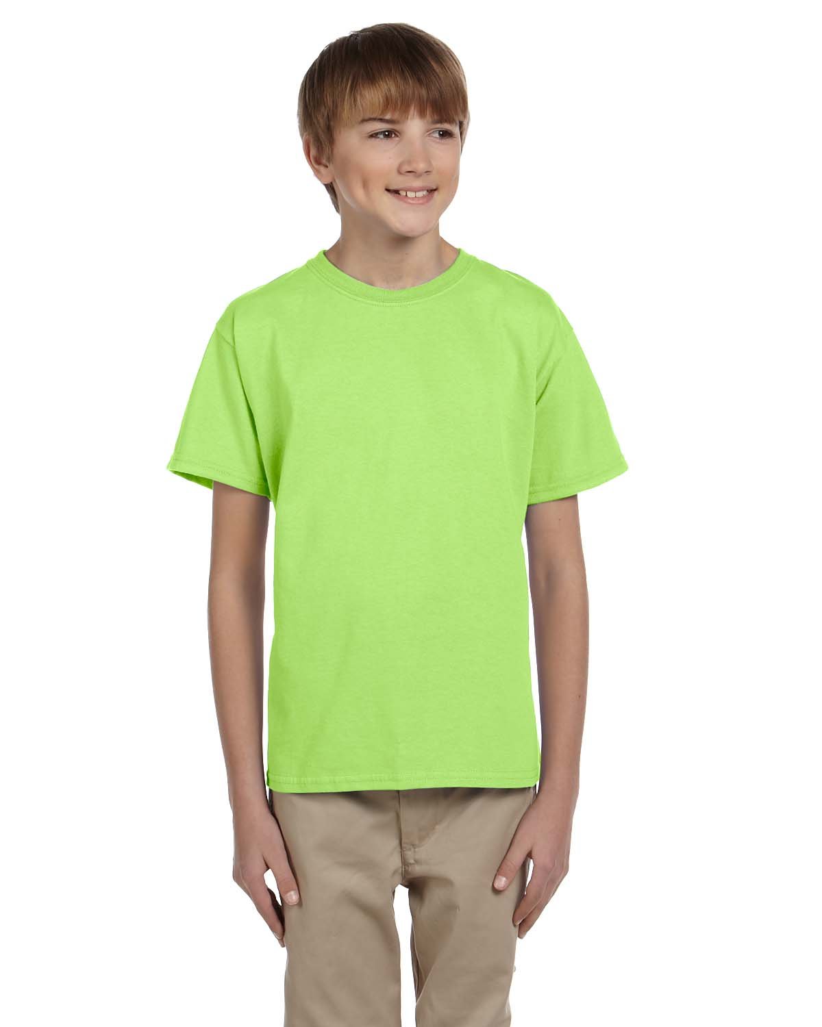 2 Pack Of Fruit of the Loom 3931B Youth HD Cotton T Shirt Stylish T-Shirt - Picture 27 of 46