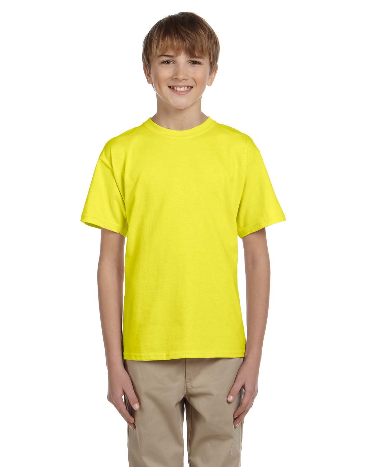 2 Pack Of Fruit of the Loom 3931B Youth HD Cotton T Shirt Stylish T-Shirt - Picture 29 of 46
