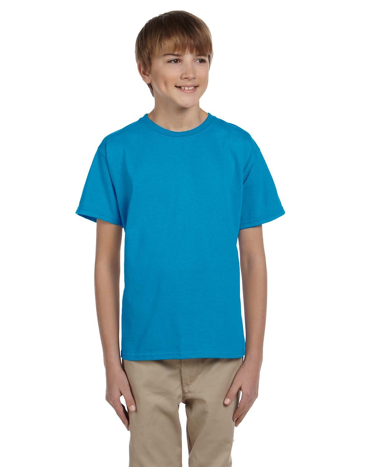 2 Pack Of Fruit of the Loom 3931B Youth HD Cotton T Shirt Stylish T-Shirt - Picture 30 of 46