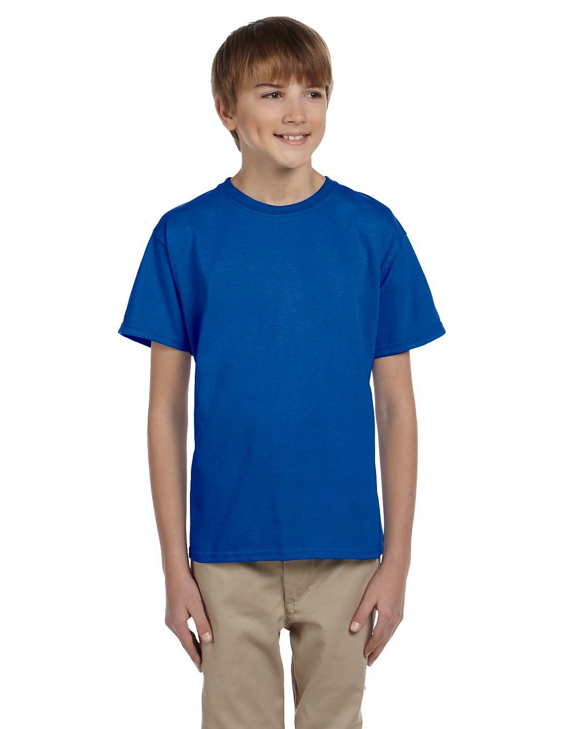 2 Pack Of Fruit of the Loom 3931B Youth HD Cotton T Shirt Stylish T-Shirt - Picture 37 of 46
