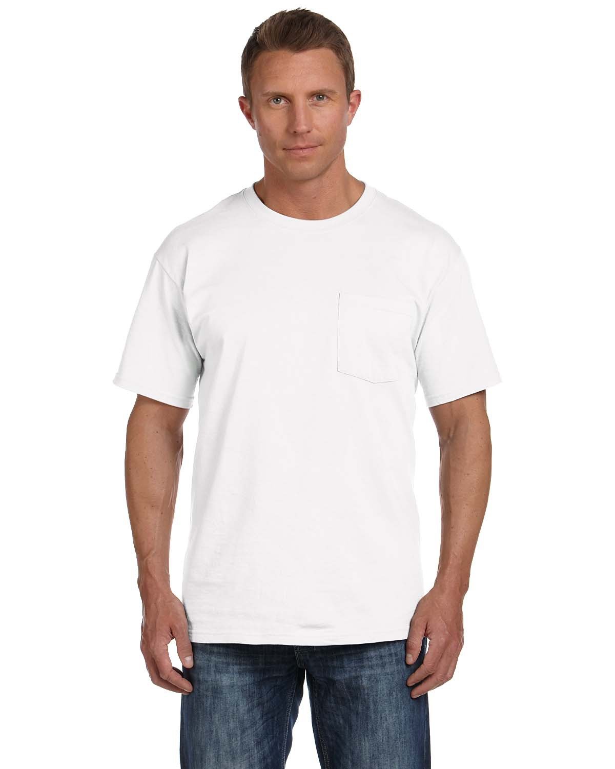 2 Pack Of Fruit of the Loom 3931P Adult HD Cotton Plain T Shirt Pocket T-Shirt - Picture 11 of 11