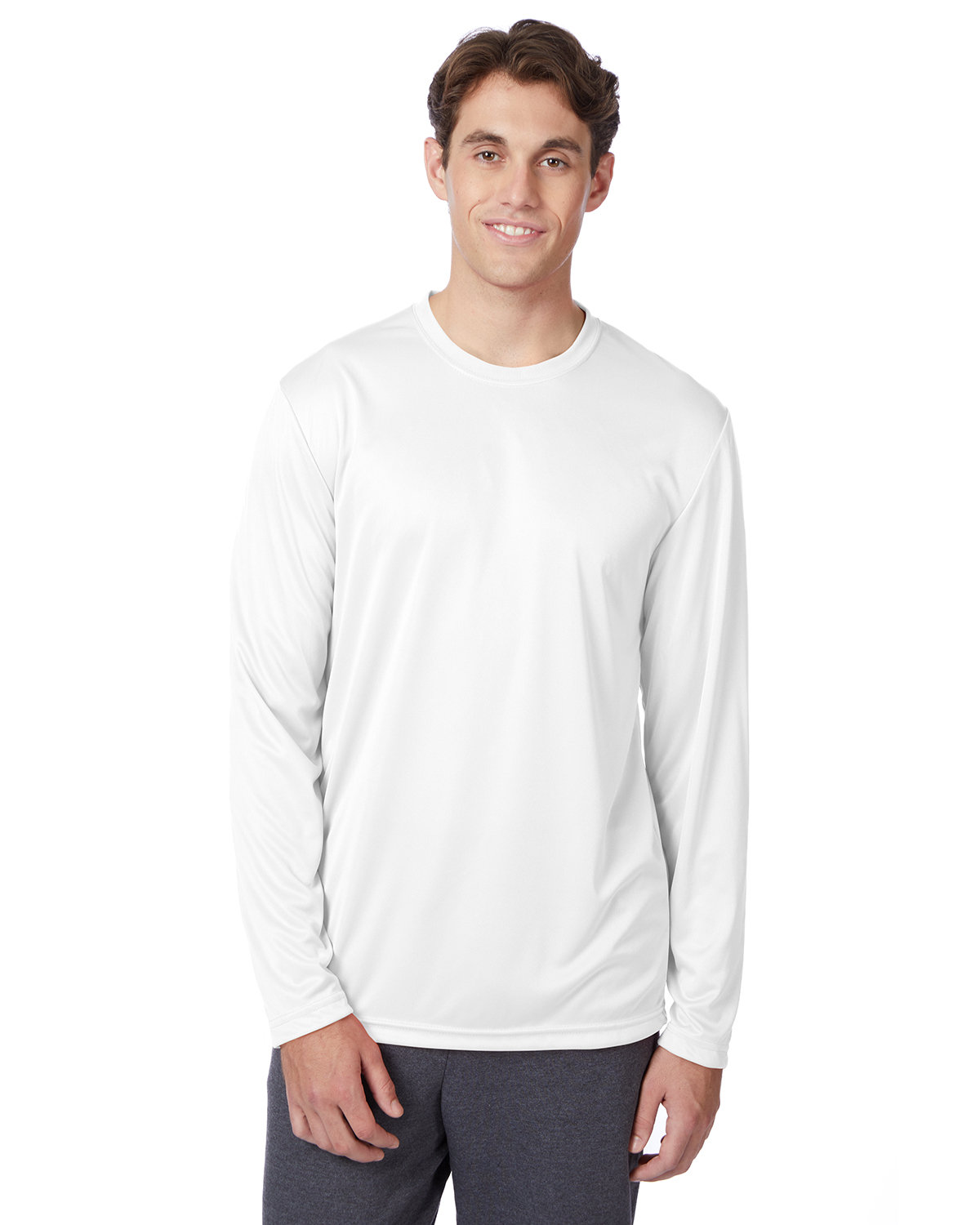 5 Pack Of Hanes 482L Adult Cool DRI With FreshIQ Long Sleeve Performance T-Shirt - Picture 8 of 8
