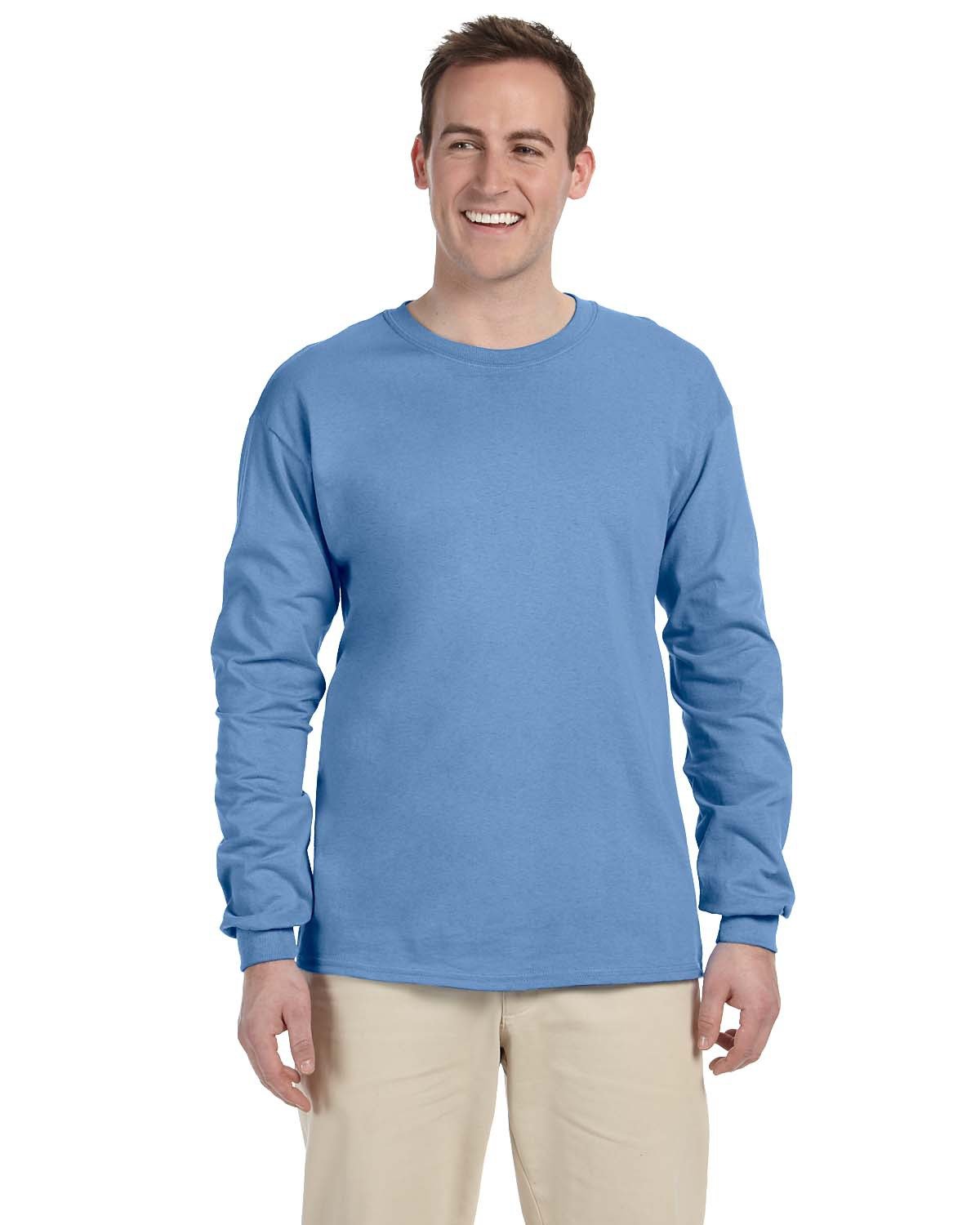 10 Pack Of Fruit of the Loom 4930 Adult HD Cotton T Shirt Long Sleeve T-Shirt - Picture 12 of 39