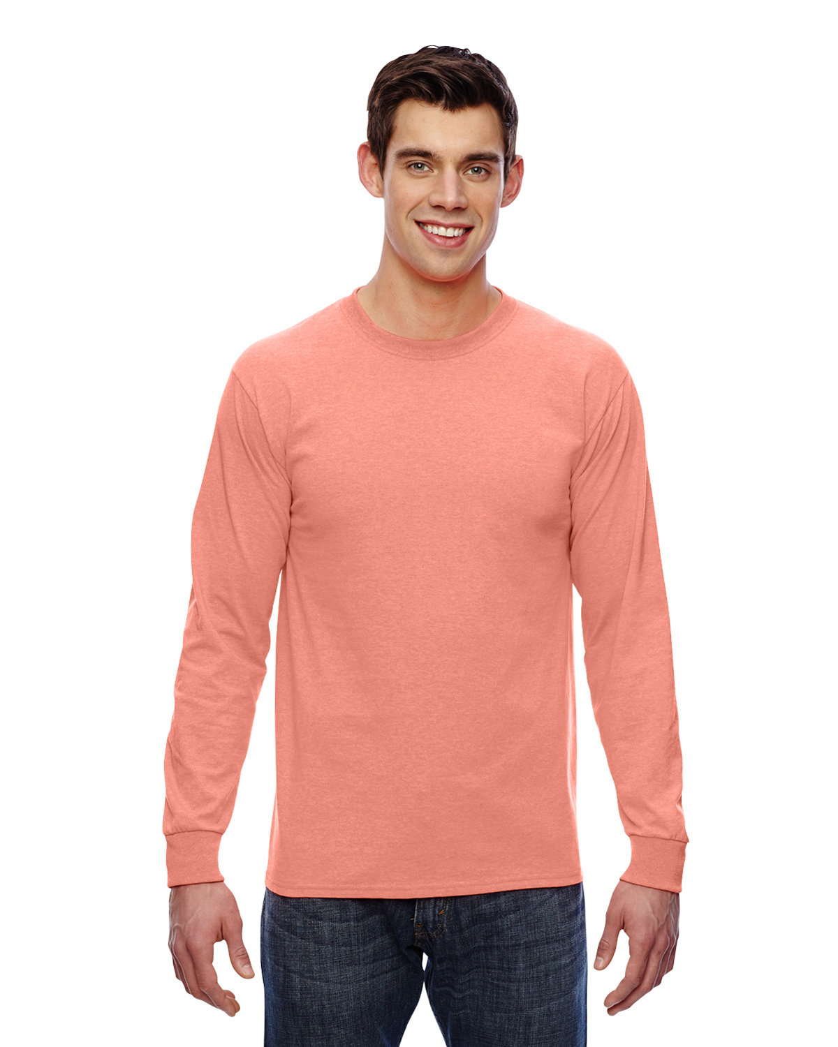 10 Pack Of Fruit of the Loom 4930 Adult HD Cotton T Shirt Long Sleeve T-Shirt - Picture 28 of 39