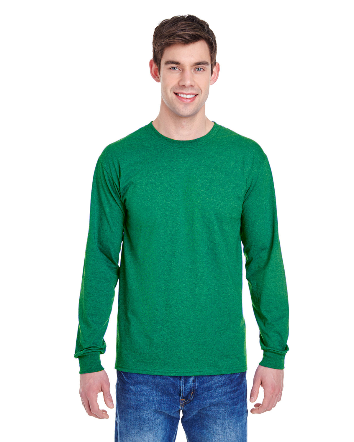 10 Pack Of Fruit of the Loom 4930 Adult HD Cotton T Shirt Long Sleeve T-Shirt - Picture 29 of 39