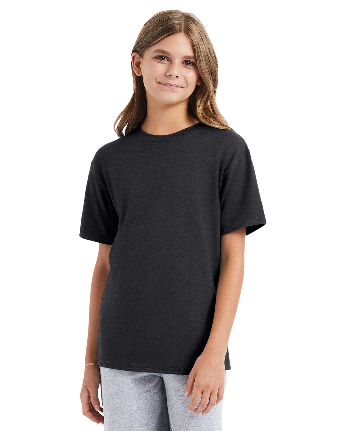 3 Pack Of Hanes 498Y Youth Tee Short Sleeve T Shirt Perfect-T Stylish T-Shirt - Picture 6 of 21