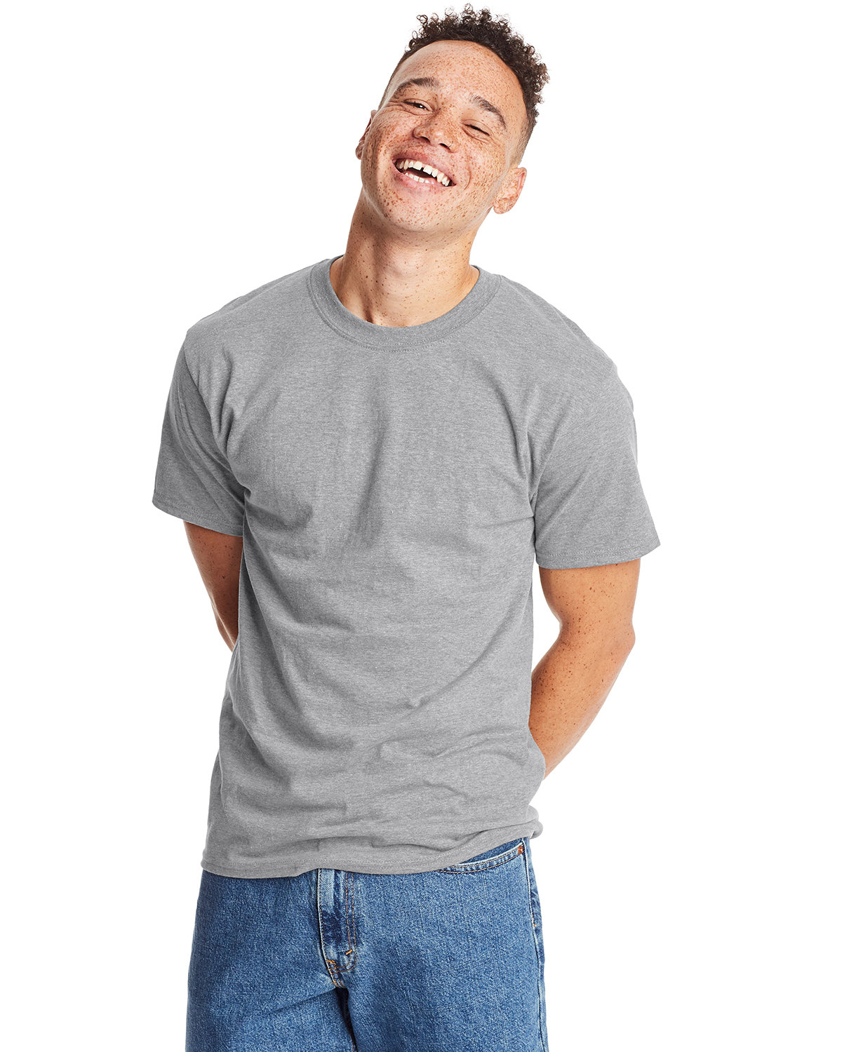 2 Pack Of Hanes 5180 Unisex Plain Blank Casual Beefy-T Shirt Stylish T-Shirt