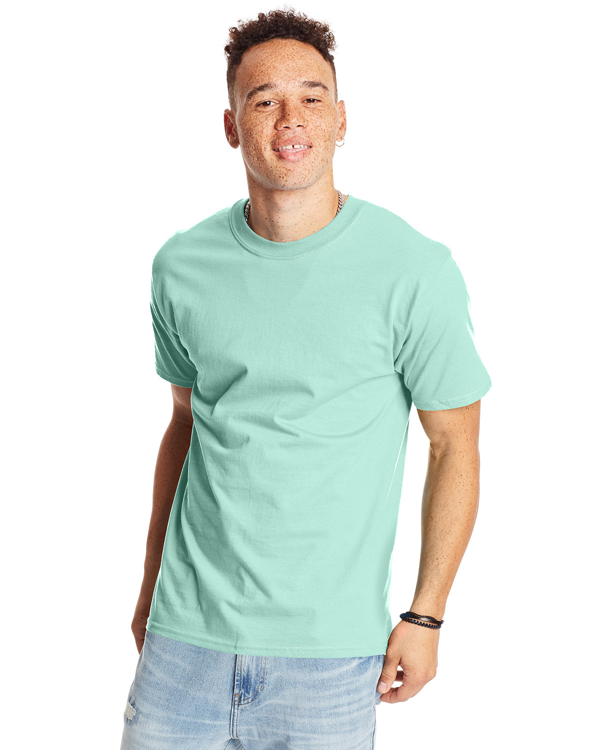 2 Pack Of Hanes 5180 Unisex Plain Blank Casual Beefy-T Shirt Stylish T-Shirt