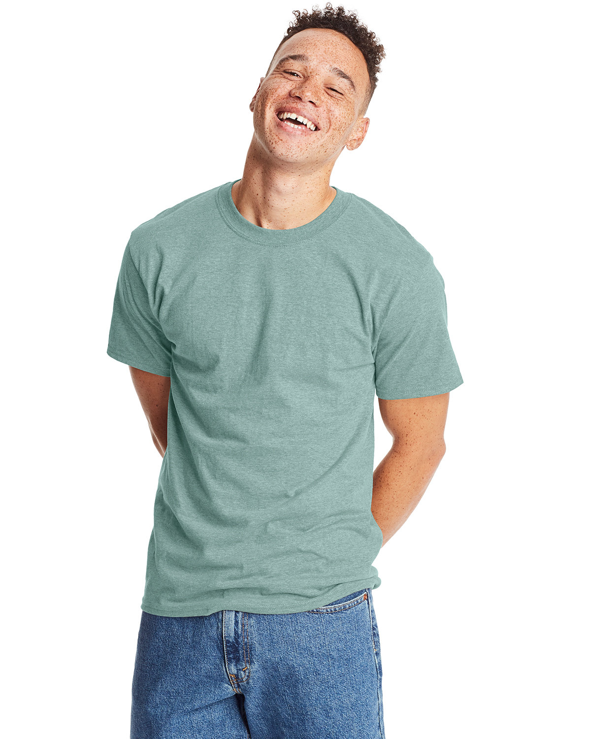 2 Pack Of Hanes 5180 Unisex Plain Blank Casual Beefy-T Shirt Stylish T-Shirt