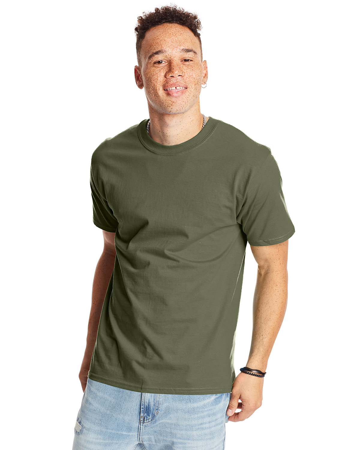 2 Pack Of Hanes 5180 Unisex Plain Blank Casual Beefy-T Shirt Stylish T-Shirt