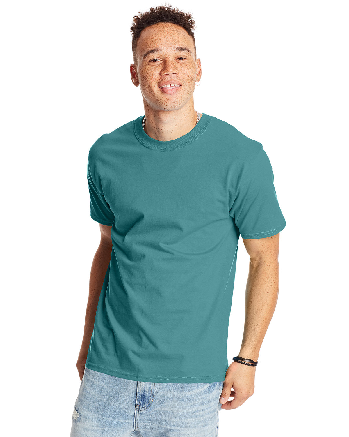 2 Pack Of Hanes 5180 Unisex Plain Blank Casual Beefy-T Shirt Stylish T-Shirt