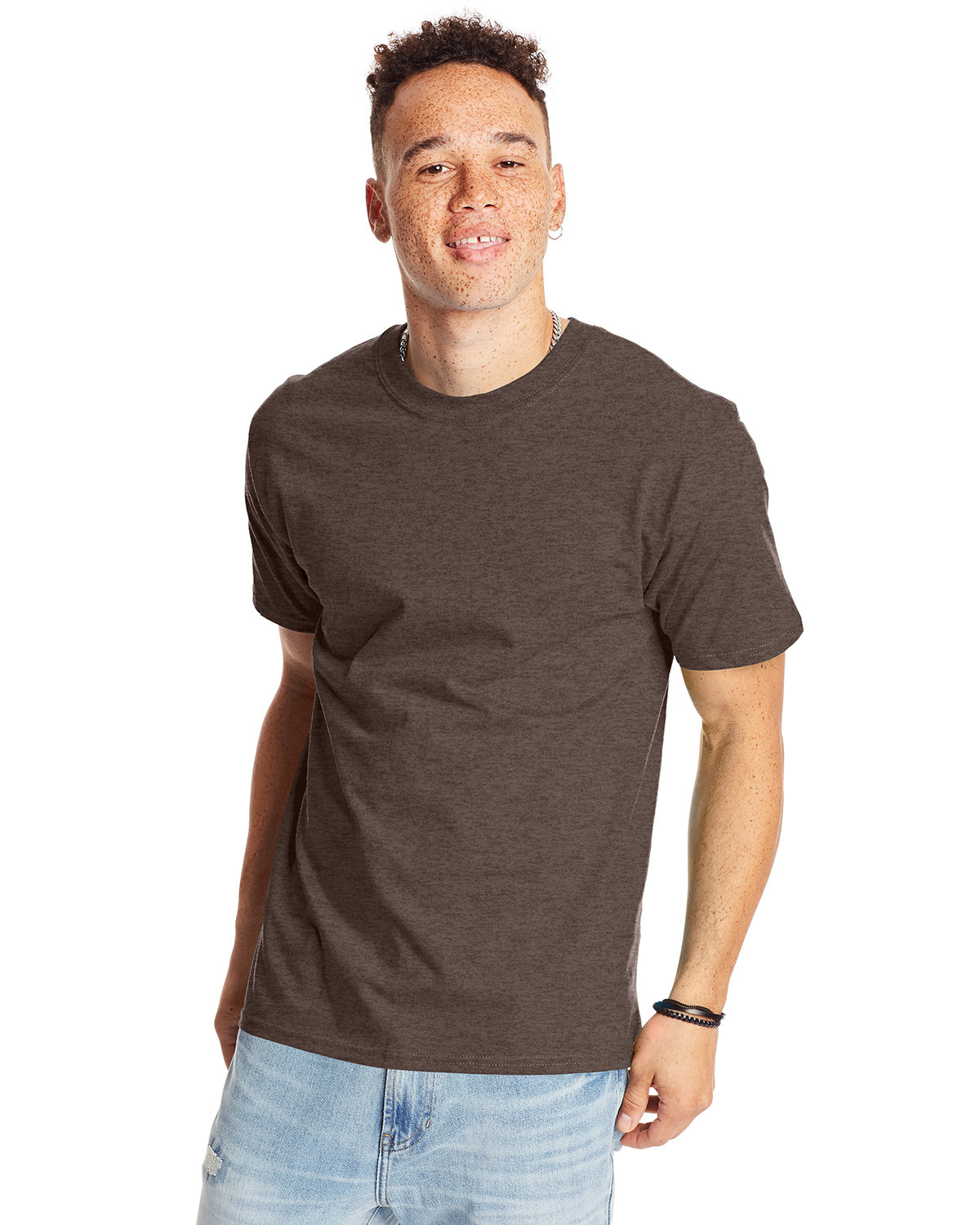 2 Pack Of Hanes 5180 Unisex Plain Blank Casual Beefy-T Shirt Stylish T-Shirt