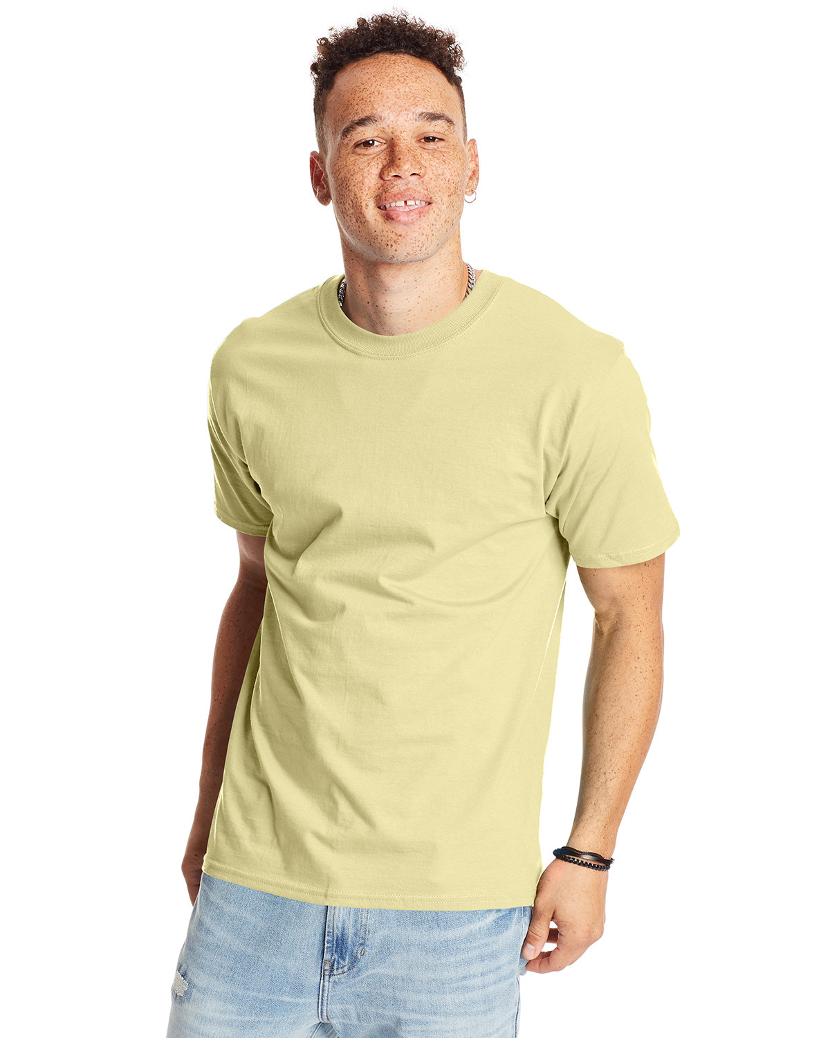 2 Pack Of Hanes 5180 Unisex Plain Blank Casual Beefy-T Shirt Stylish T-Shirt