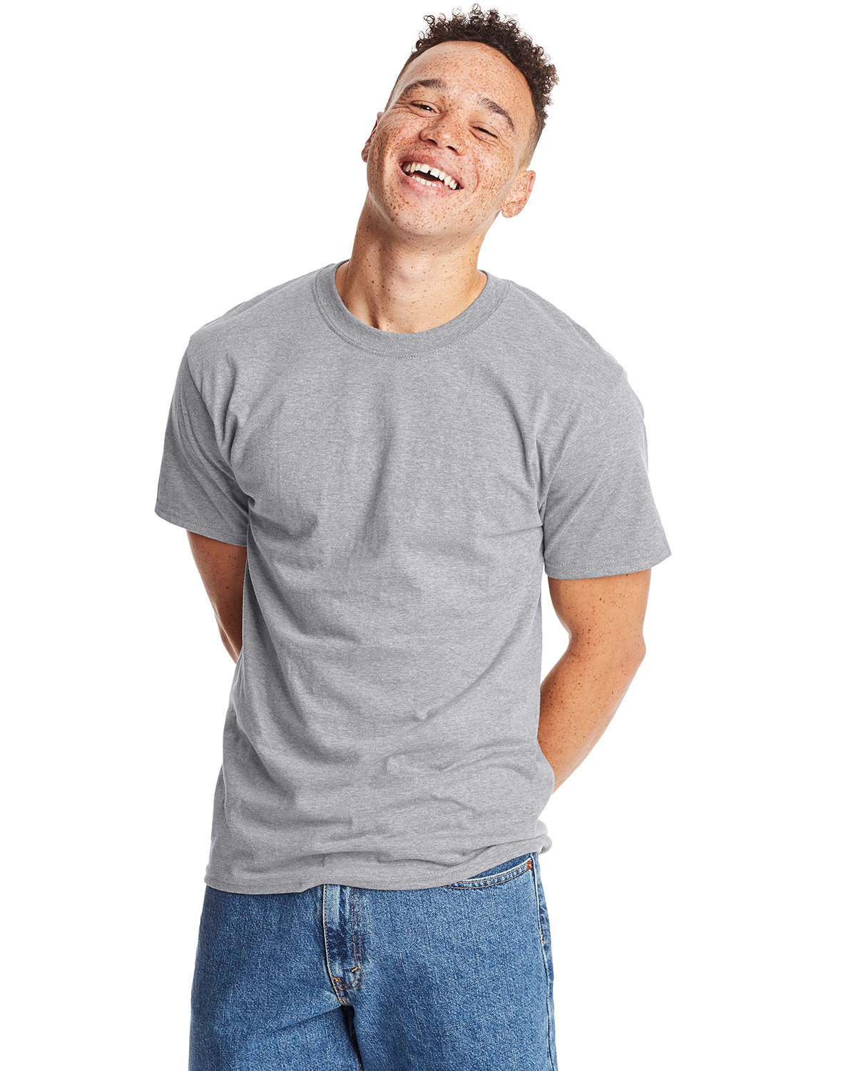 2 Pack Of Hanes 5180 Unisex Plain Blank Casual Beefy-T Shirt Stylish T-Shirt