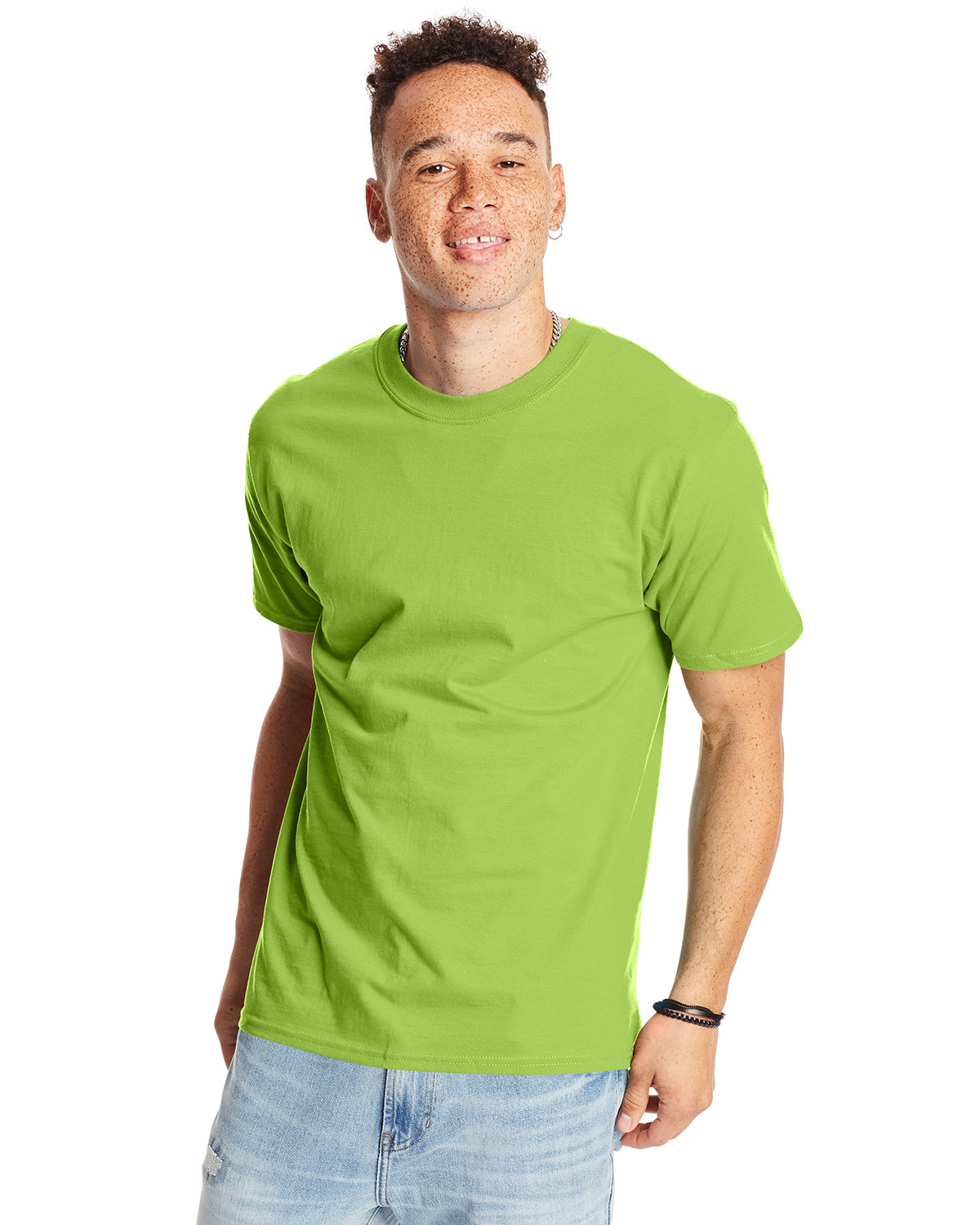 2 Pack Of Hanes 5180 Unisex Plain Blank Casual Beefy-T Shirt Stylish T-Shirt