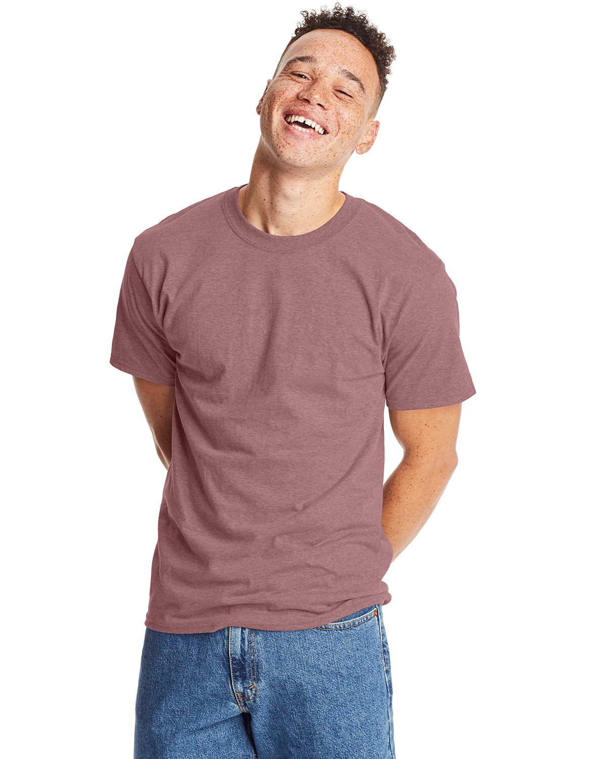 2 Pack Of Hanes 5180 Unisex Plain Blank Casual Beefy-T Shirt Stylish T-Shirt