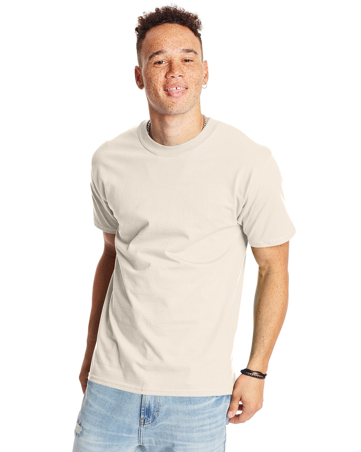 2 Pack Of Hanes 5180 Unisex Plain Blank Casual Beefy-T Shirt Stylish T-Shirt