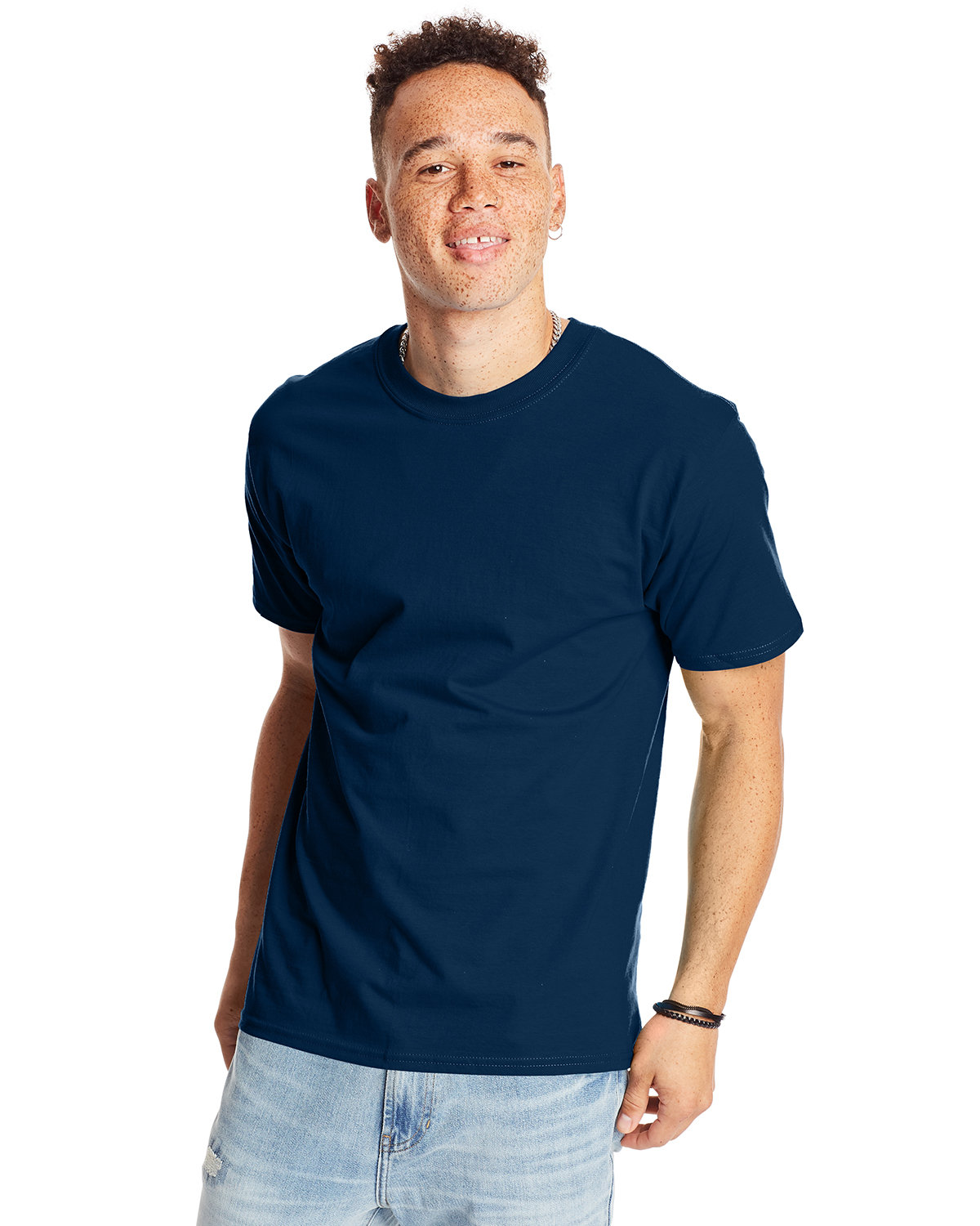 2 Pack Of Hanes 5180 Unisex Plain Blank Casual Beefy-T Shirt Stylish T-Shirt