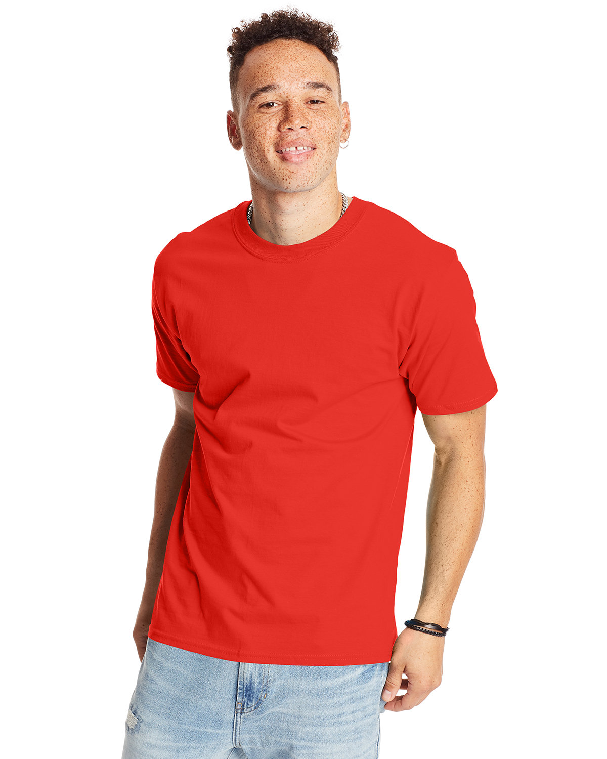 2 Pack Of Hanes 5180 Unisex Plain Blank Casual Beefy-T Shirt Stylish T-Shirt