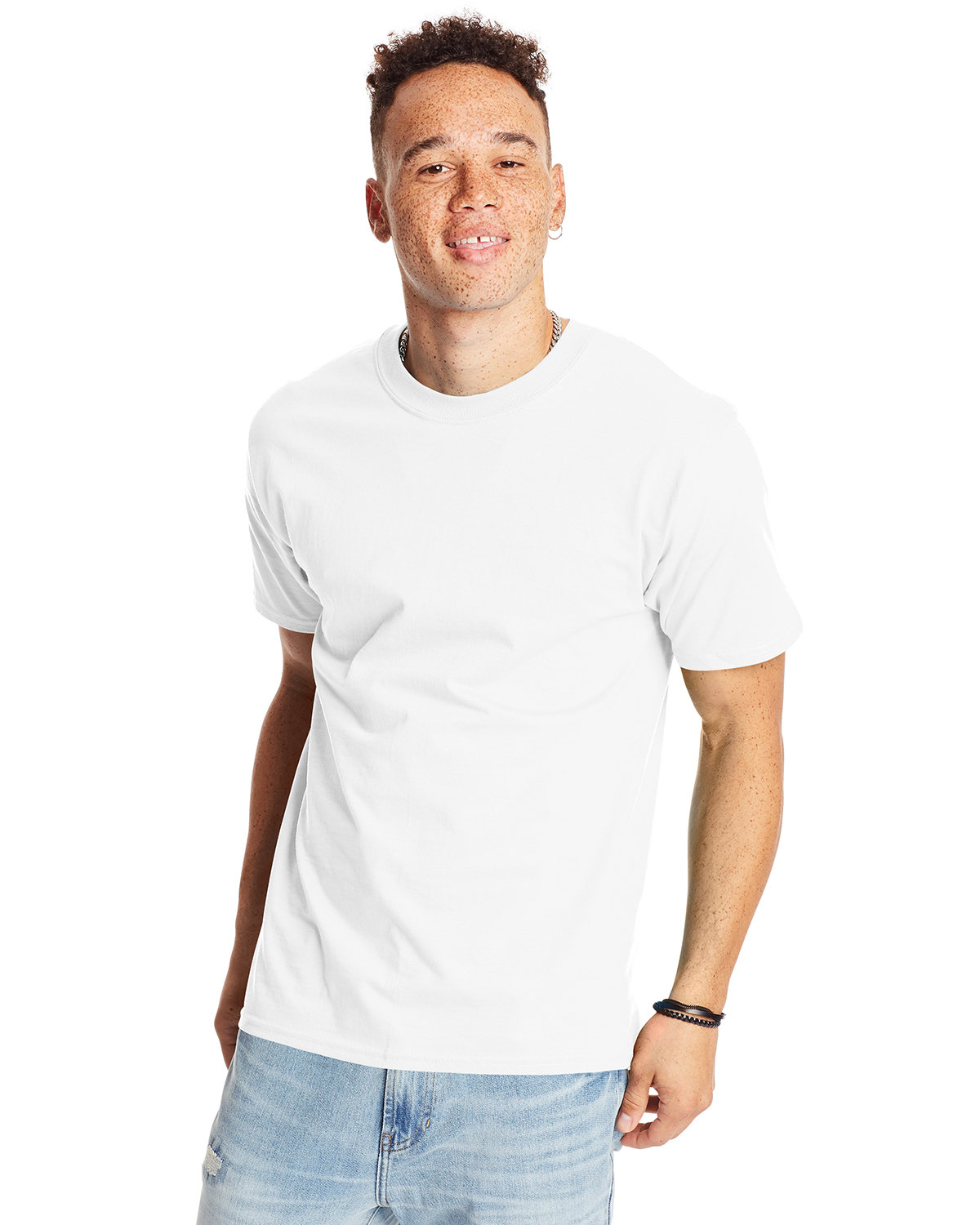 2 Pack Of Hanes 5180 Unisex Plain Blank Casual Beefy-T Shirt Stylish T-Shirt