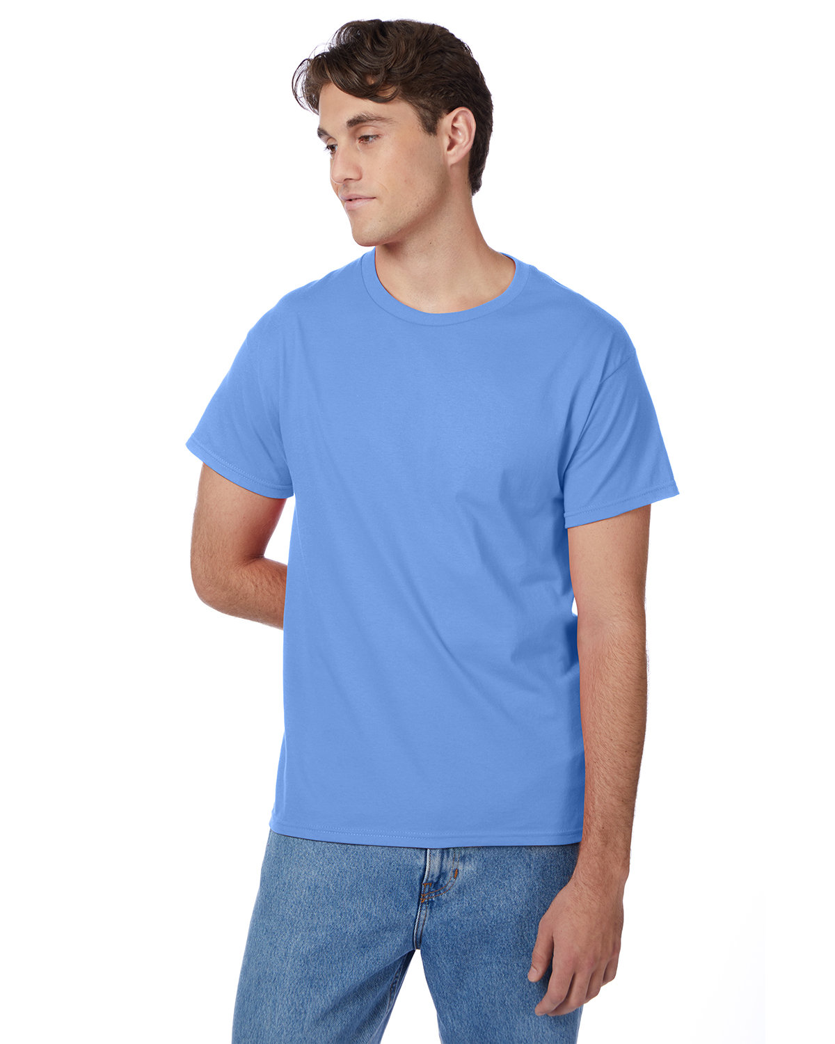 2 Pack Of Hanes 5250T Men's Short Sleeve T Shirt Authentic-T Stylish Top T-Shirt - Picture 8 of 45