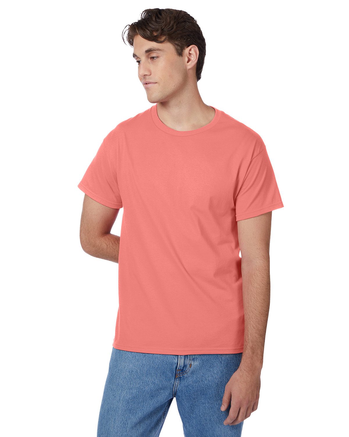 2 Pack Of Hanes 5250T Men's Short Sleeve T Shirt Authentic-T Stylish Top T-Shirt - Picture 10 of 45