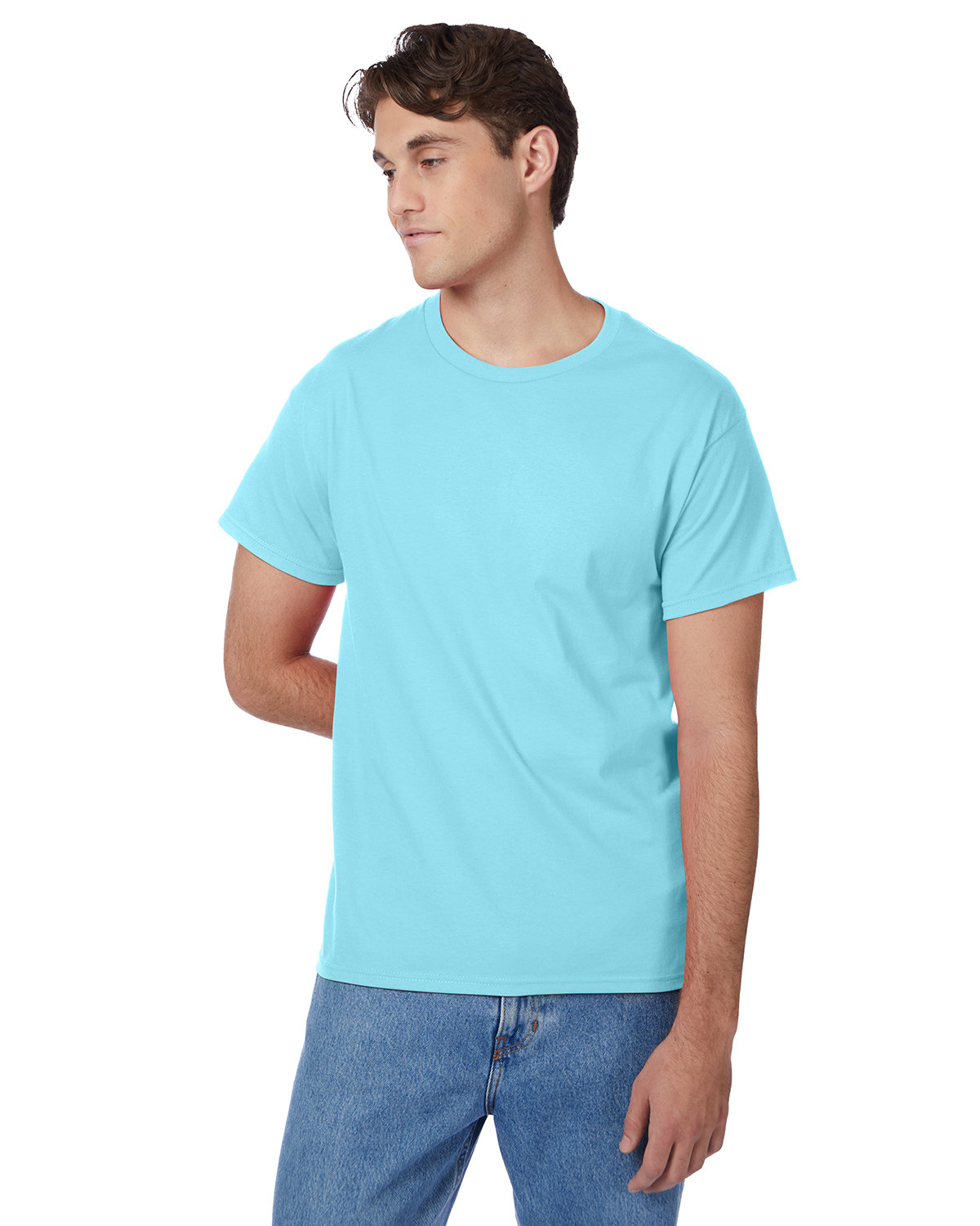 2 Pack Of Hanes 5250T Men's Short Sleeve T Shirt Authentic-T Stylish Top T-Shirt - Picture 11 of 45