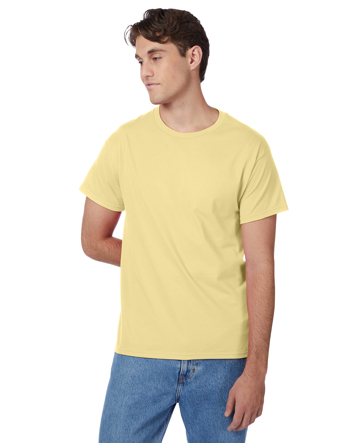 2 Pack Of Hanes 5250T Men's Short Sleeve T Shirt Authentic-T Stylish Top T-Shirt - Picture 12 of 45