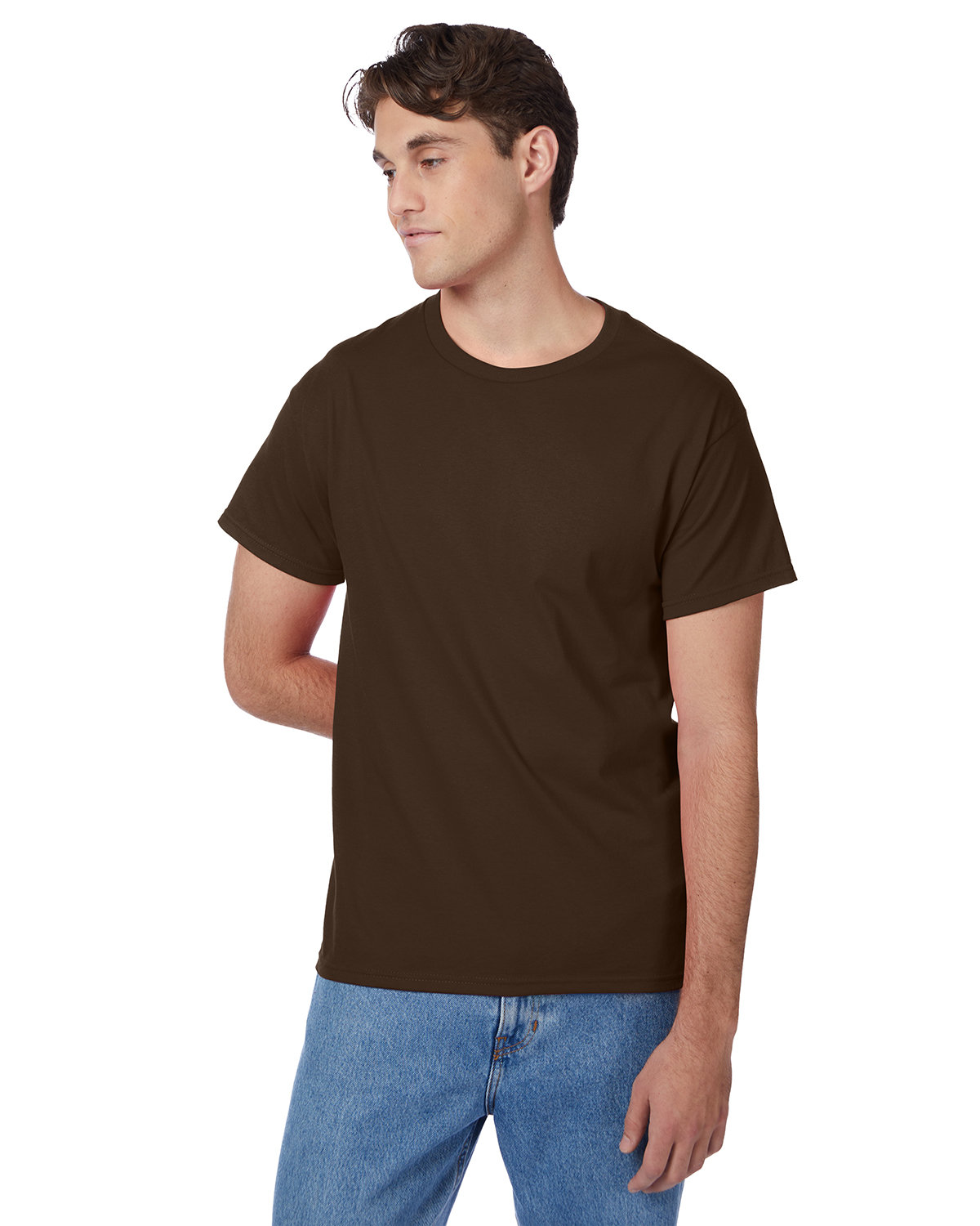 2 Pack Of Hanes 5250T Men's Short Sleeve T Shirt Authentic-T Stylish Top T-Shirt - Picture 13 of 45