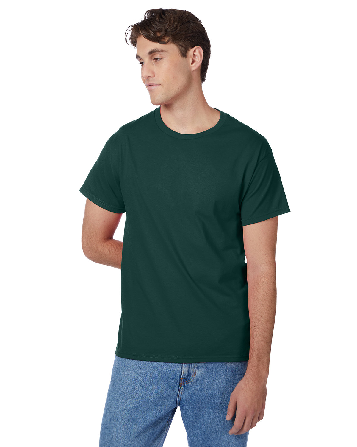 2 Pack Of Hanes 5250T Men's Short Sleeve T Shirt Authentic-T Stylish Top T-Shirt - Picture 14 of 45