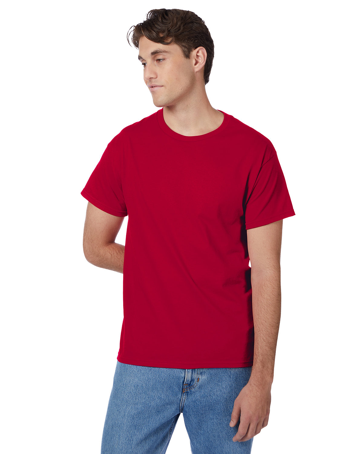 2 Pack Of Hanes 5250T Men's Short Sleeve T Shirt Authentic-T Stylish Top T-Shirt - Picture 15 of 45