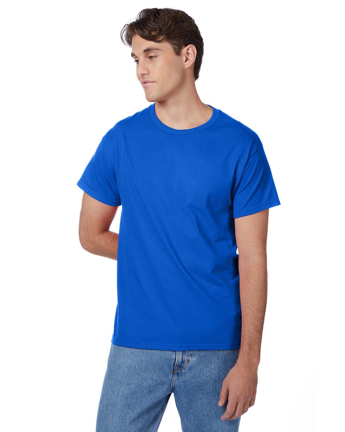 2 Pack Of Hanes 5250T Men's Short Sleeve T Shirt Authentic-T Stylish Top T-Shirt - Picture 16 of 45