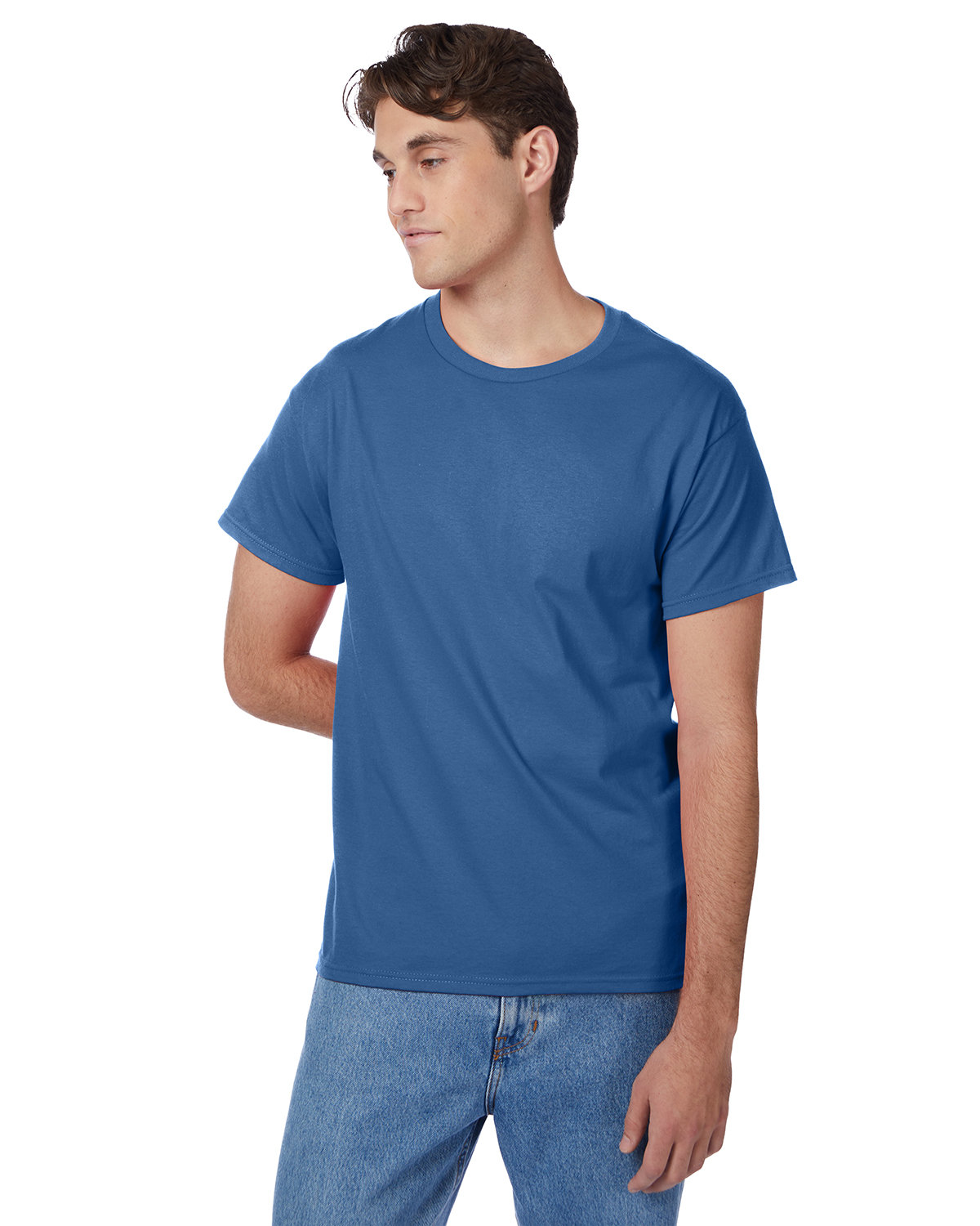 2 Pack Of Hanes 5250T Men's Short Sleeve T Shirt Authentic-T Stylish Top T-Shirt - Picture 17 of 45