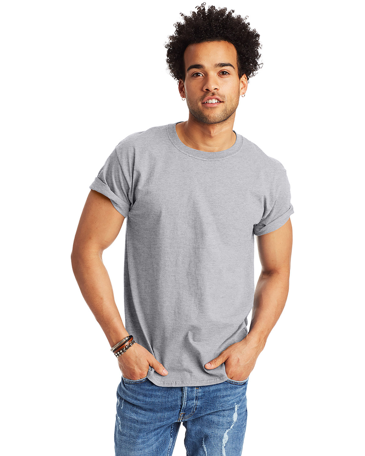 2 Pack Of Hanes 5250T Men's Short Sleeve T Shirt Authentic-T Stylish Top T-Shirt - Picture 23 of 45
