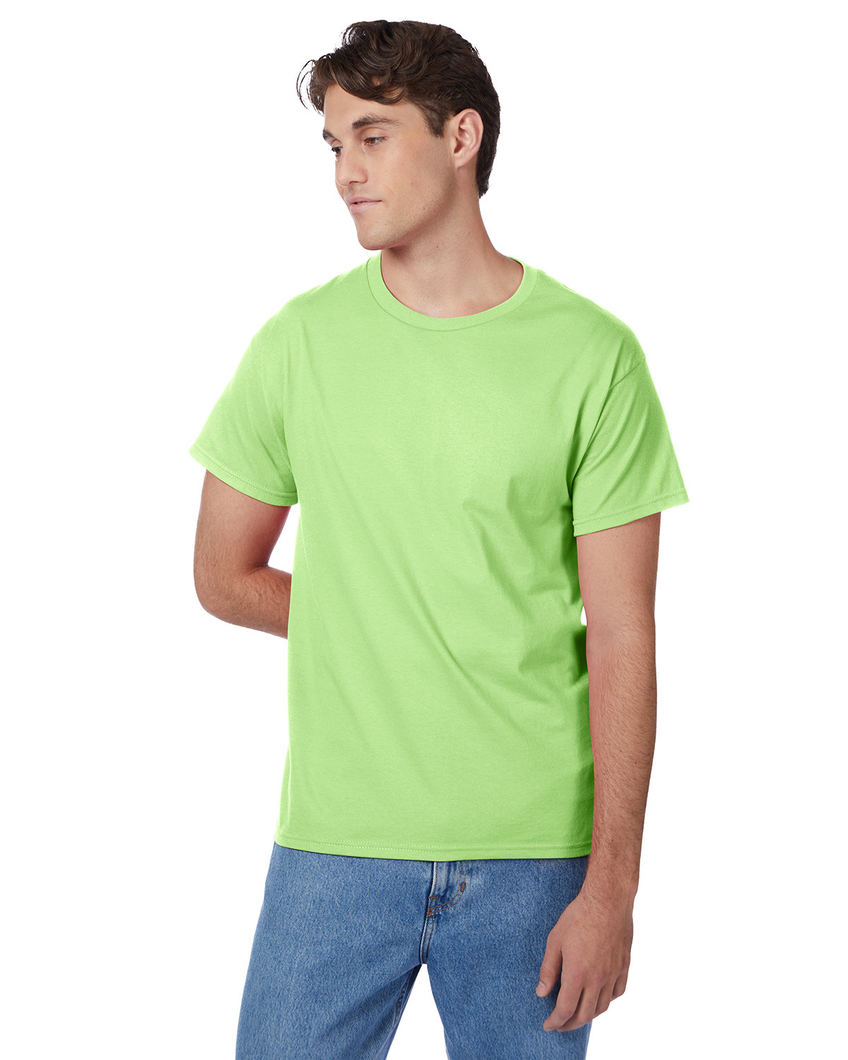 2 Pack Of Hanes 5250T Men's Short Sleeve T Shirt Authentic-T Stylish Top T-Shirt - Picture 24 of 45