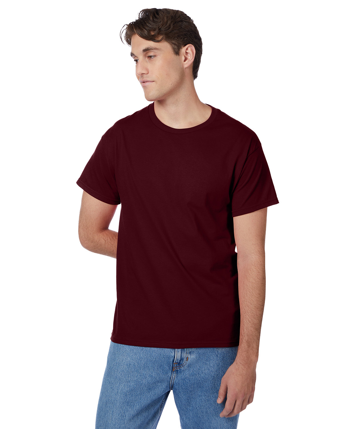 2 Pack Of Hanes 5250T Men's Short Sleeve T Shirt Authentic-T Stylish Top T-Shirt - Picture 25 of 45