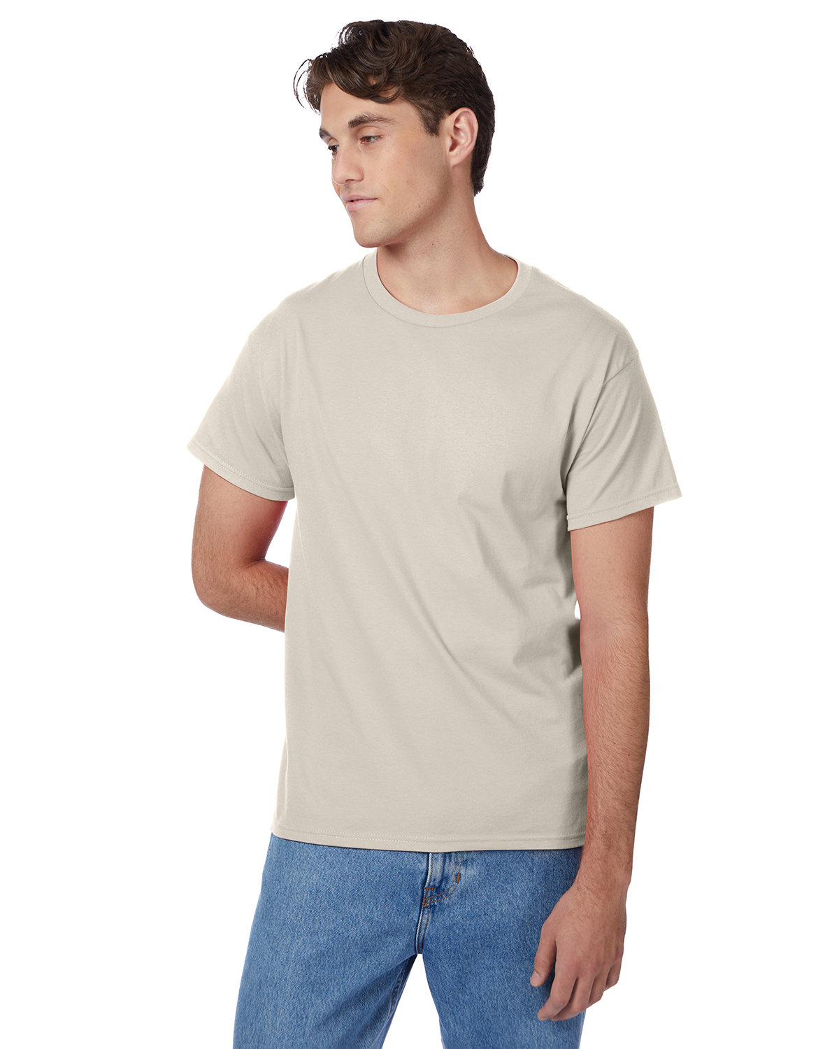 2 Pack Of Hanes 5250T Men's Short Sleeve T Shirt Authentic-T Stylish Top T-Shirt - Picture 26 of 45