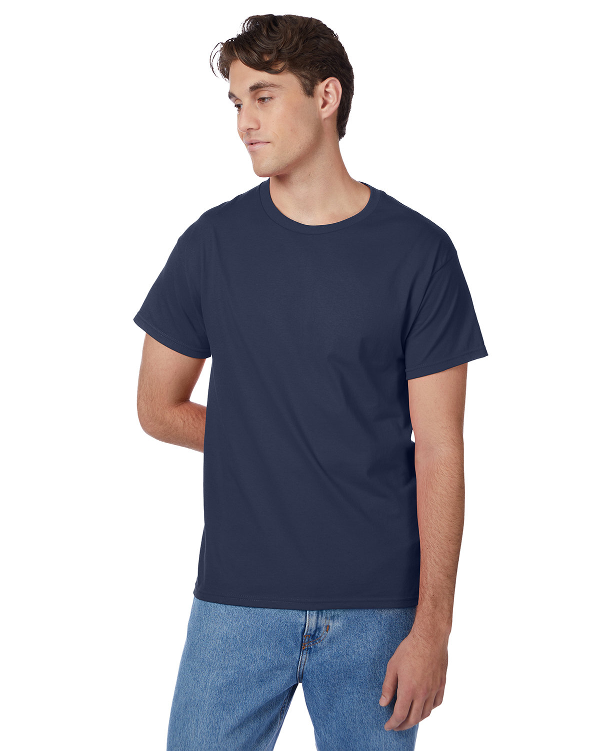 2 Pack Of Hanes 5250T Men's Short Sleeve T Shirt Authentic-T Stylish Top T-Shirt - Picture 27 of 45