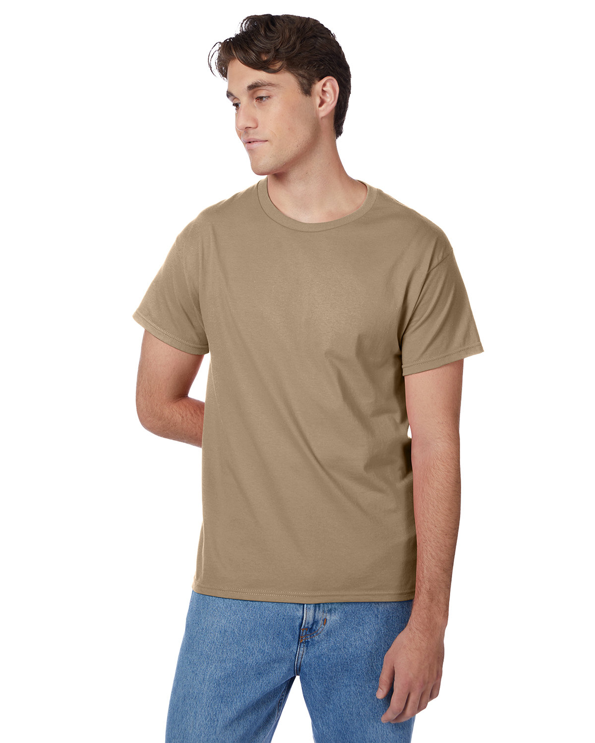 2 Pack Of Hanes 5250T Men's Short Sleeve T Shirt Authentic-T Stylish Top T-Shirt - Picture 32 of 45