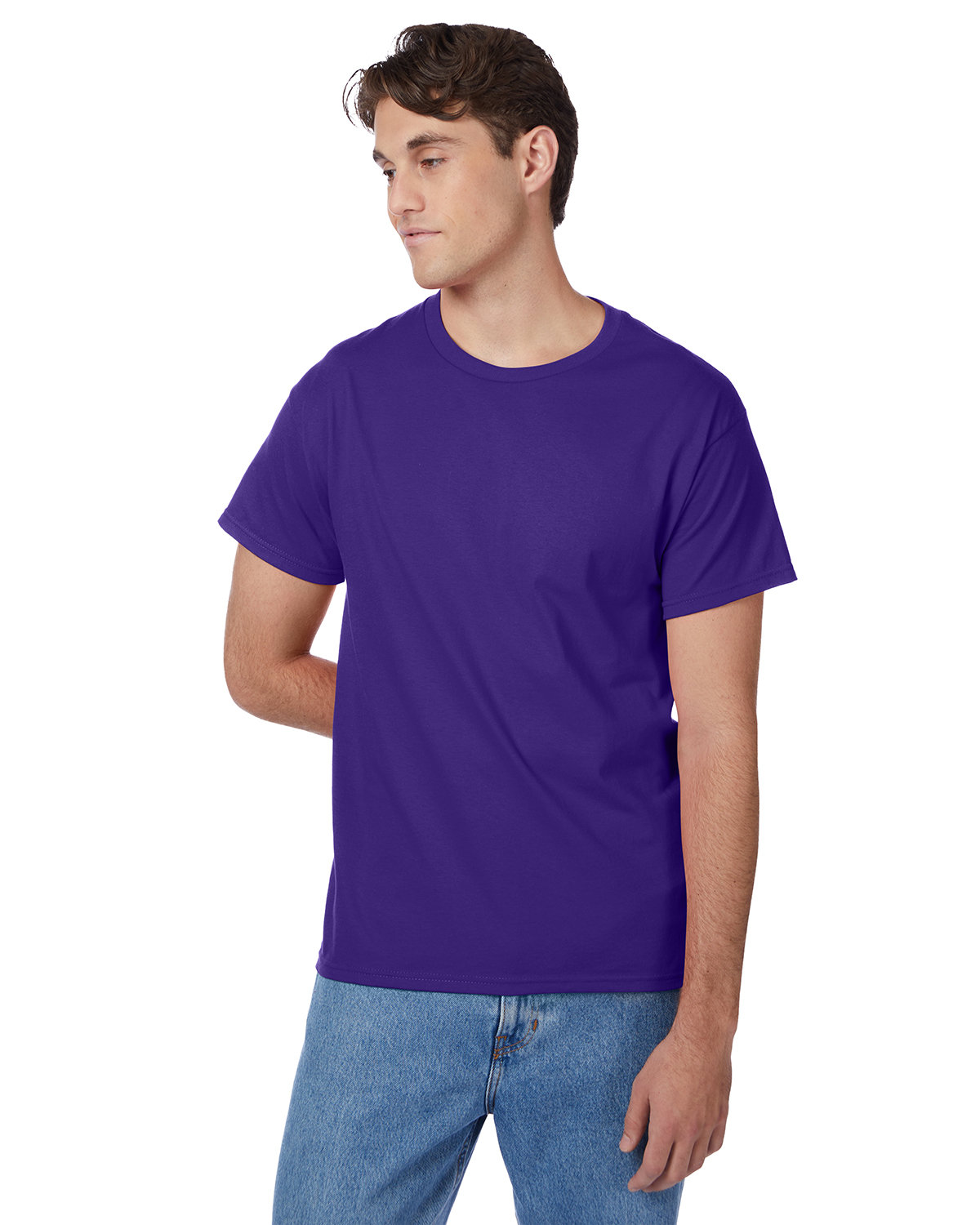 2 Pack Of Hanes 5250T Men's Short Sleeve T Shirt Authentic-T Stylish Top T-Shirt - Picture 34 of 45
