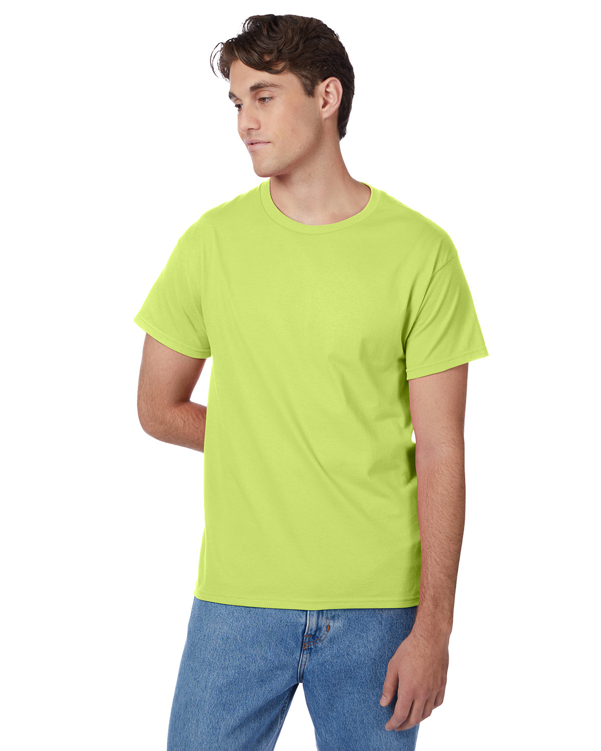 2 Pack Of Hanes 5250T Men's Short Sleeve T Shirt Authentic-T Stylish Top T-Shirt - Picture 35 of 45