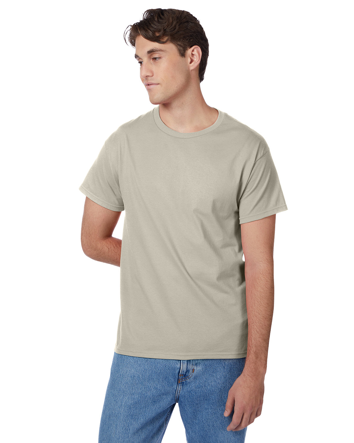 2 Pack Of Hanes 5250T Men's Short Sleeve T Shirt Authentic-T Stylish Top T-Shirt - Picture 37 of 45