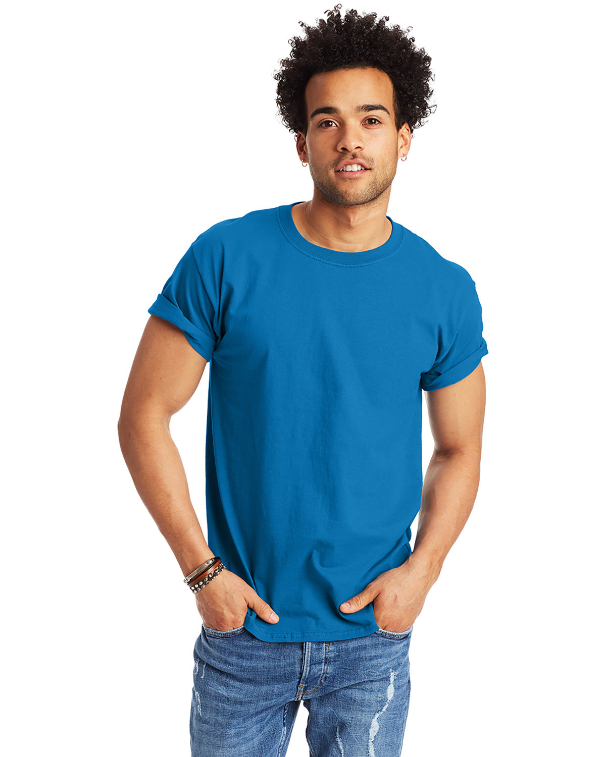 2 Pack Of Hanes 5250T Men's Short Sleeve T Shirt Authentic-T Stylish Top T-Shirt - Picture 38 of 45