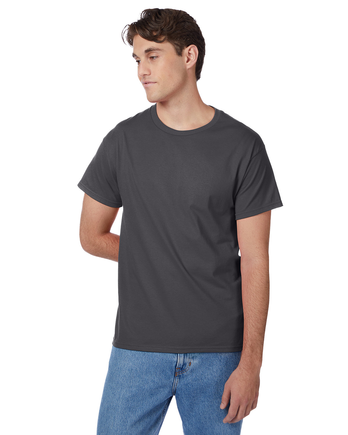 2 Pack Of Hanes 5250T Men's Short Sleeve T Shirt Authentic-T Stylish Top T-Shirt - Picture 39 of 45