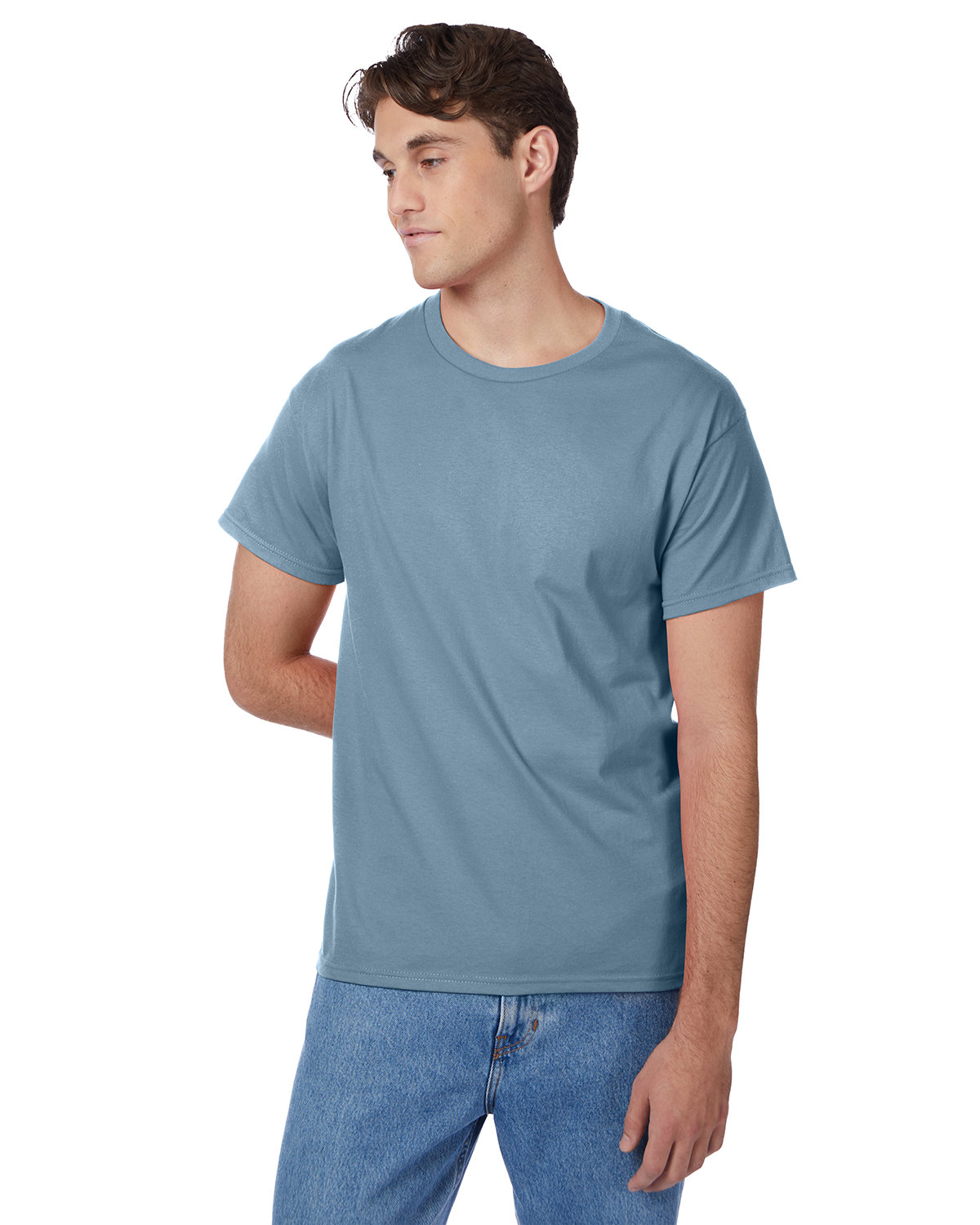 2 Pack Of Hanes 5250T Men's Short Sleeve T Shirt Authentic-T Stylish Top T-Shirt - Picture 41 of 45