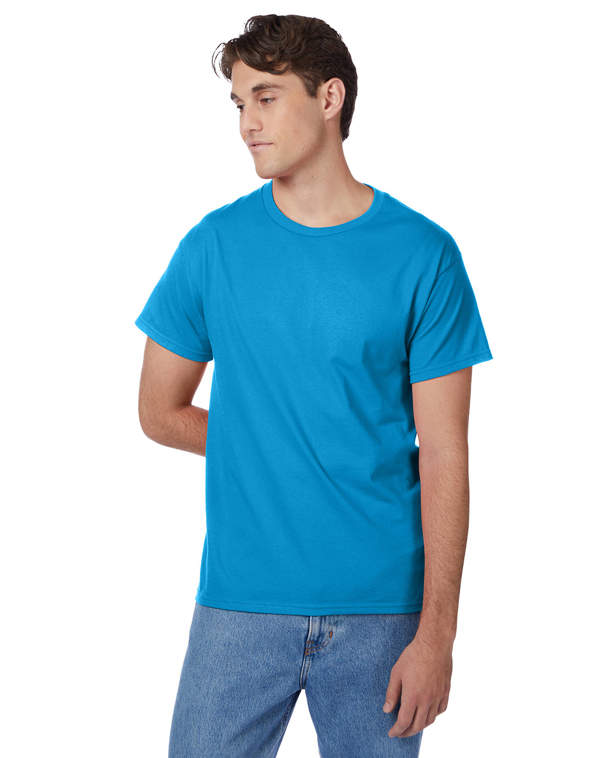 2 Pack Of Hanes 5250T Men's Short Sleeve T Shirt Authentic-T Stylish Top T-Shirt - Picture 42 of 45