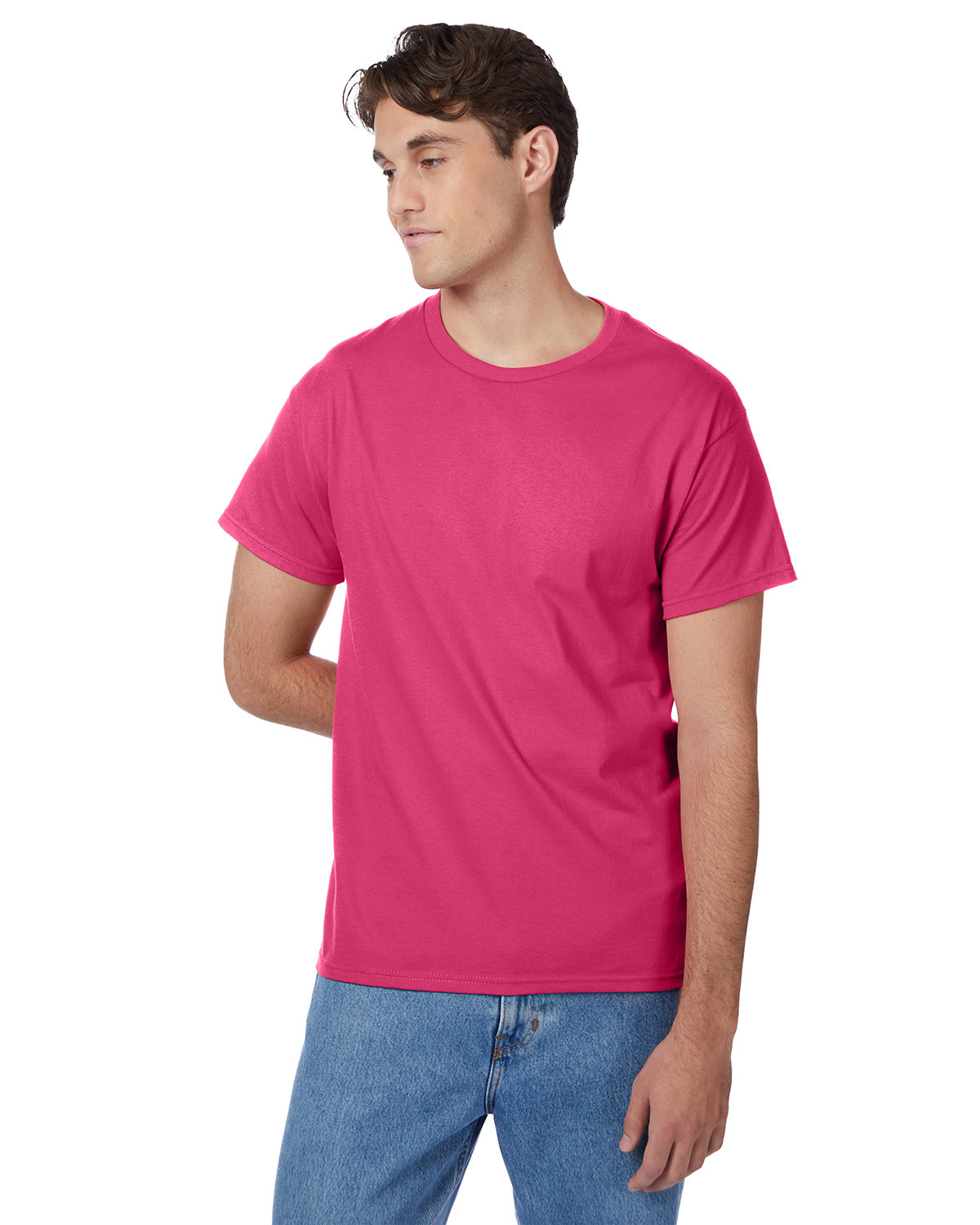 2 Pack Of Hanes 5250T Men's Short Sleeve T Shirt Authentic-T Stylish Top T-Shirt - Picture 44 of 45