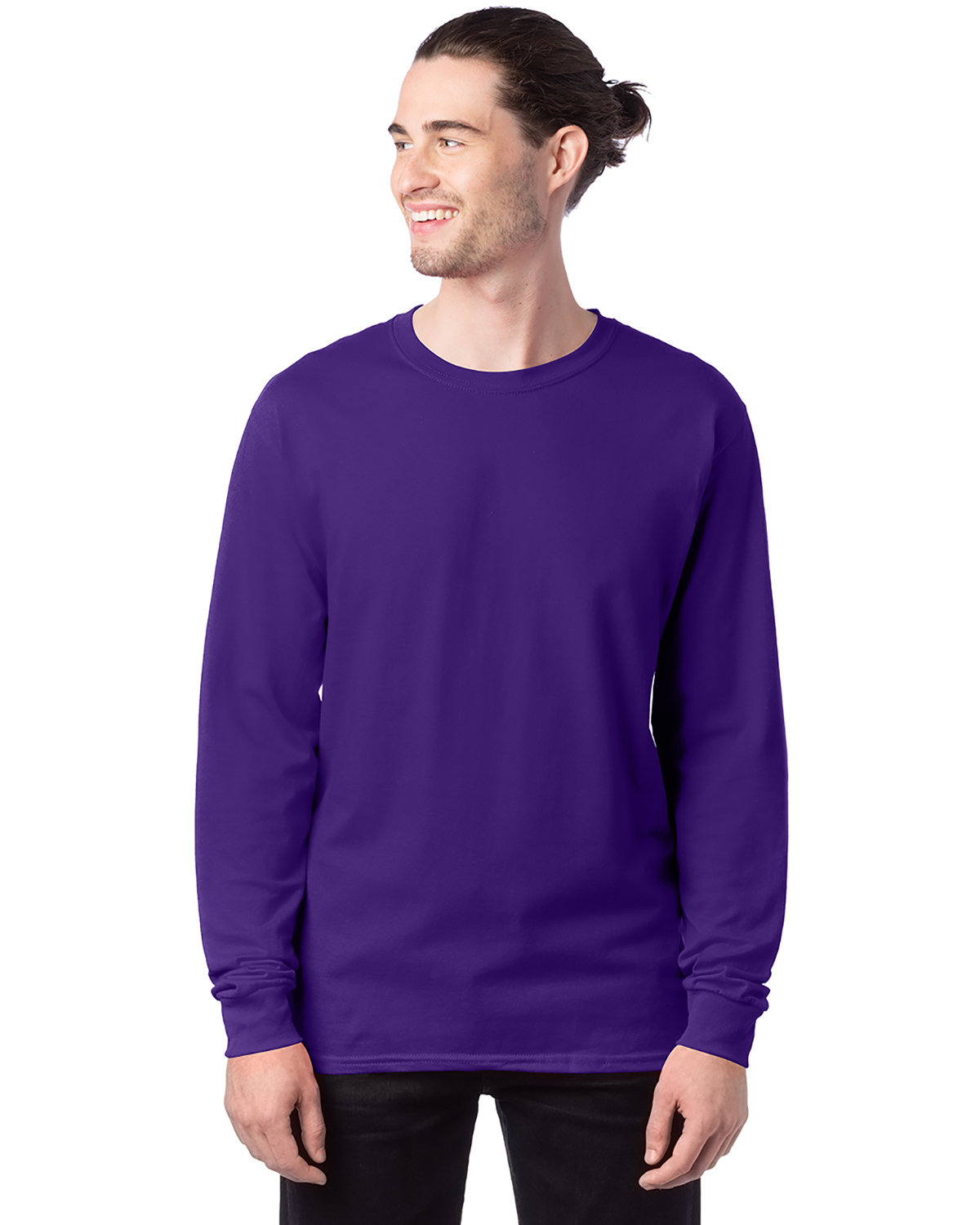 3 Pack Of Hanes 5286 Men's ComfortSoft Long Sleeve T Shirt Stylish T-Shirt - Picture 7 of 24