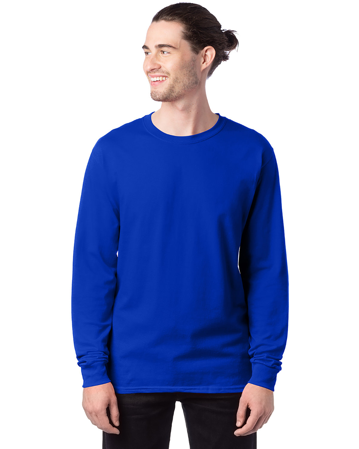 3 Pack Of Hanes 5286 Men's ComfortSoft Long Sleeve T Shirt Stylish T-Shirt - Picture 9 of 24