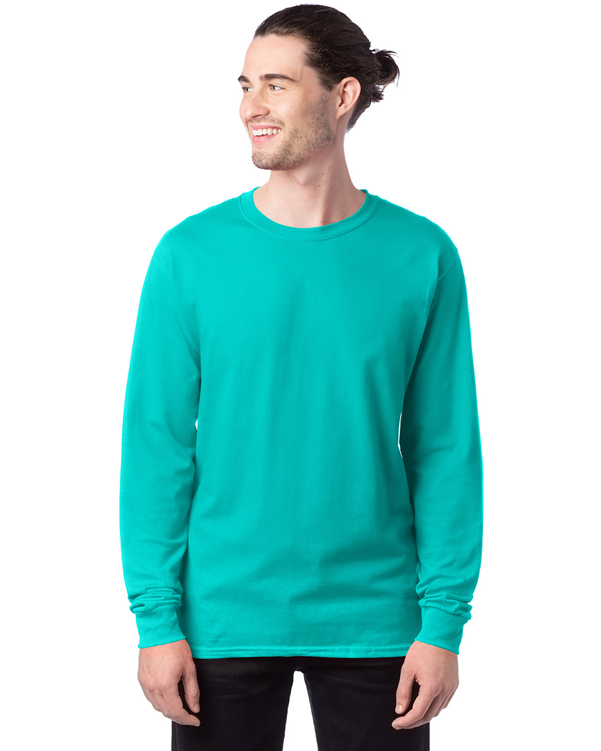 3 Pack Of Hanes 5286 Men's ComfortSoft Long Sleeve T Shirt Stylish T-Shirt - Picture 10 of 24